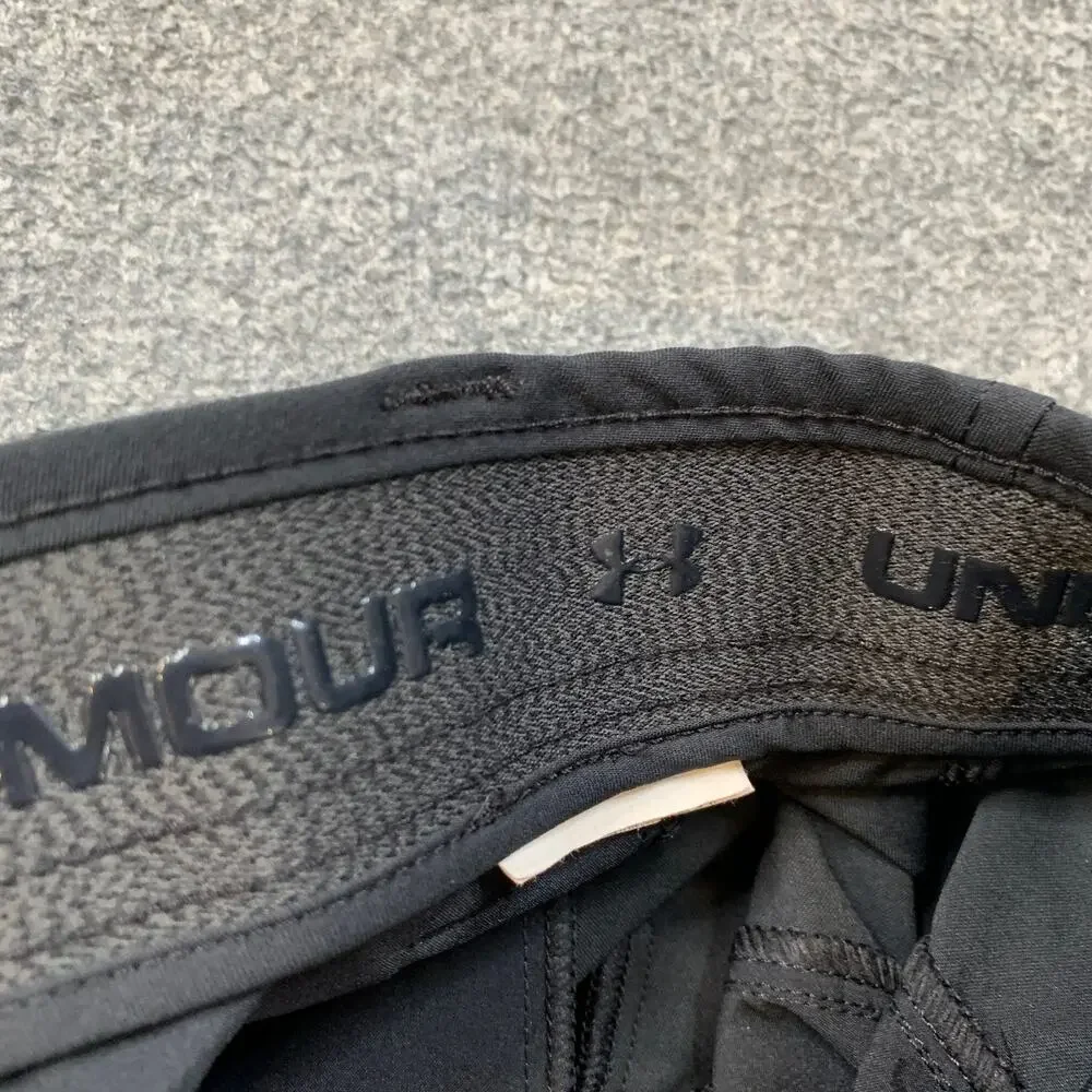 Under Armour Pants Mens 38 Black Gripper Waistband Performance Golf Travel Chino